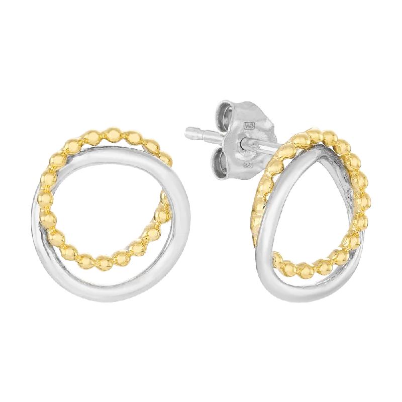 Eternal® Earrings Set 9ct Yellow Gold And Sterling Silver