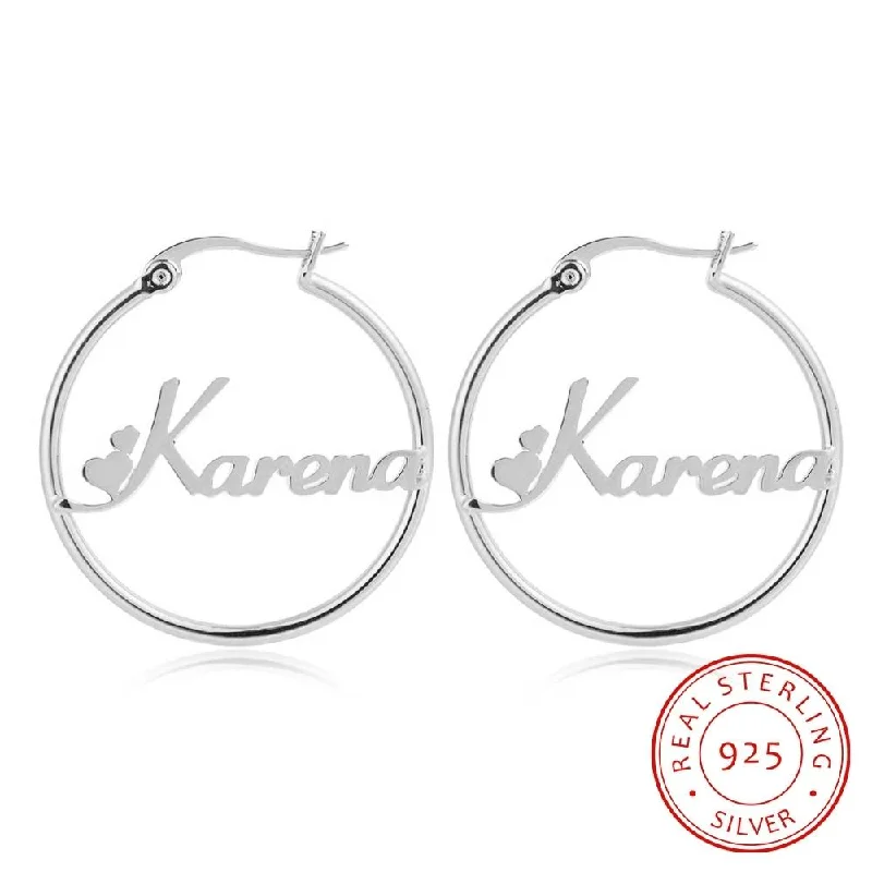 Personalized Name Hoop Earrings