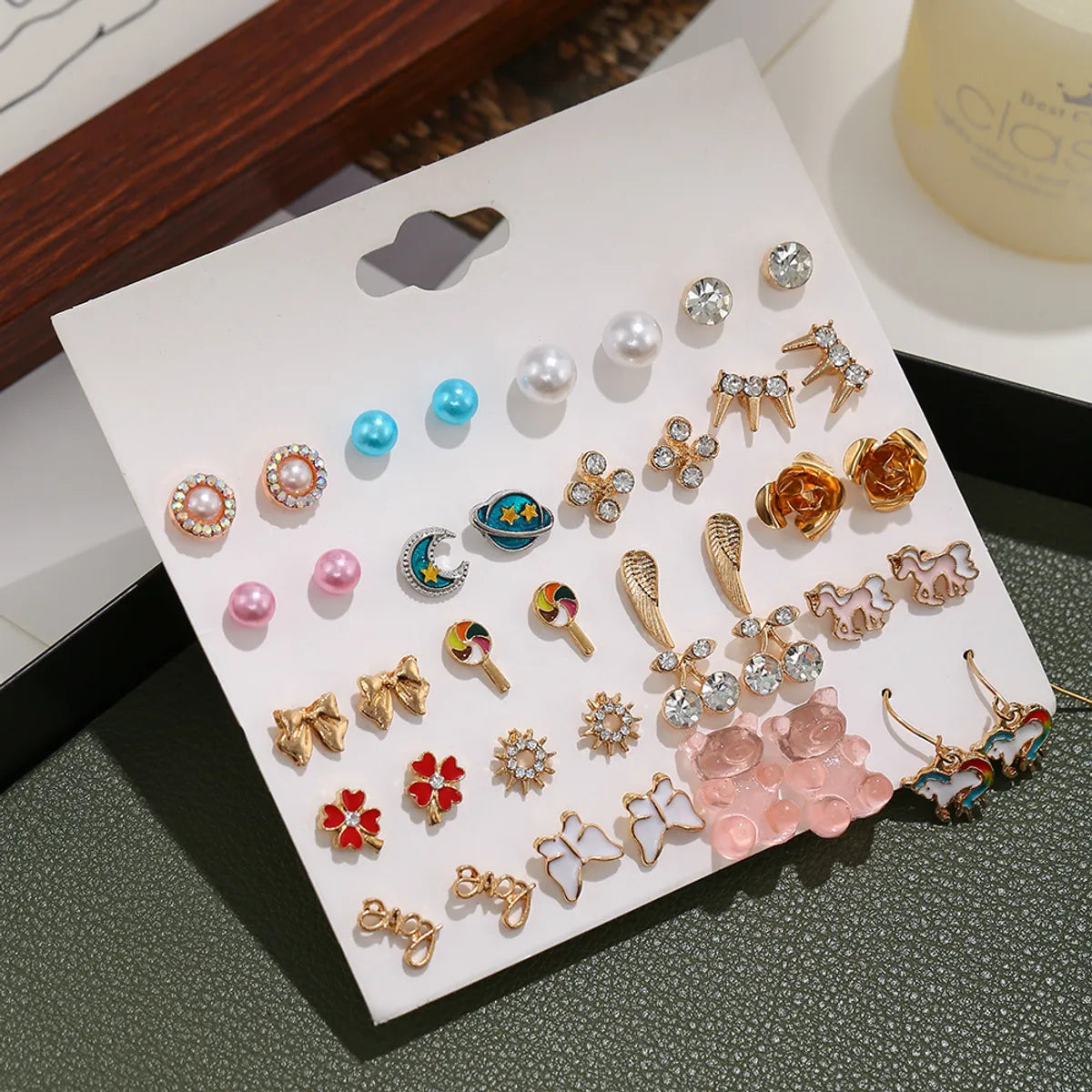 Korean Fashion 20 Pairs Of Earrings Set  Butterfly Earrings Wholesale