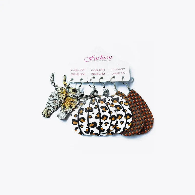 LOVCIA PU Earrings Set