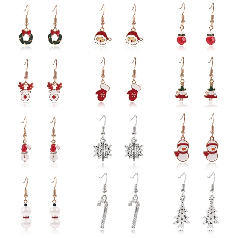 Wholesale Christmas Colorful Earrings Set