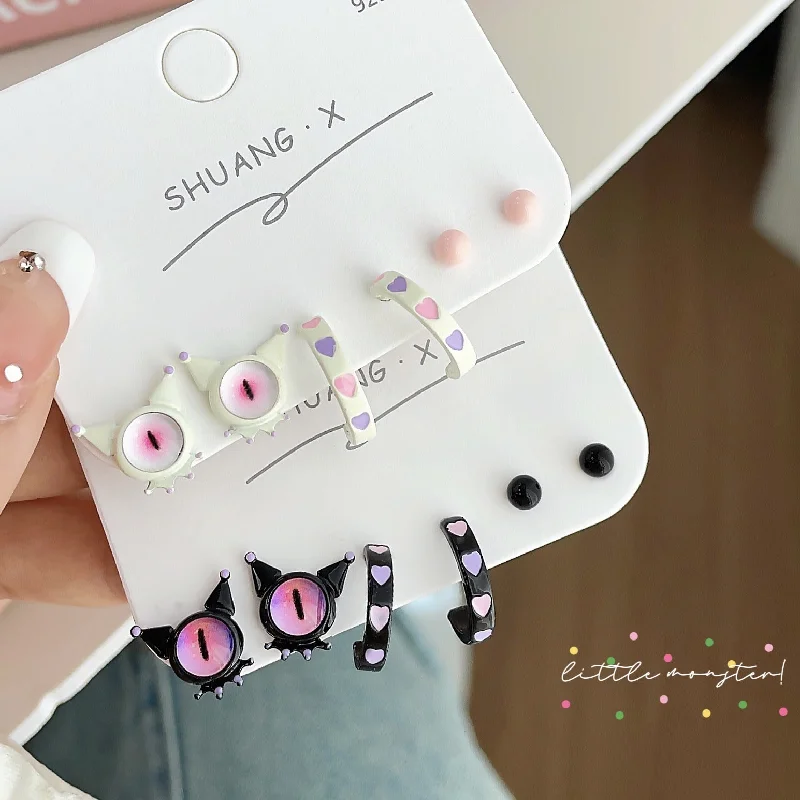 Wholesale Cute Little Monster Alloy Earrings Set