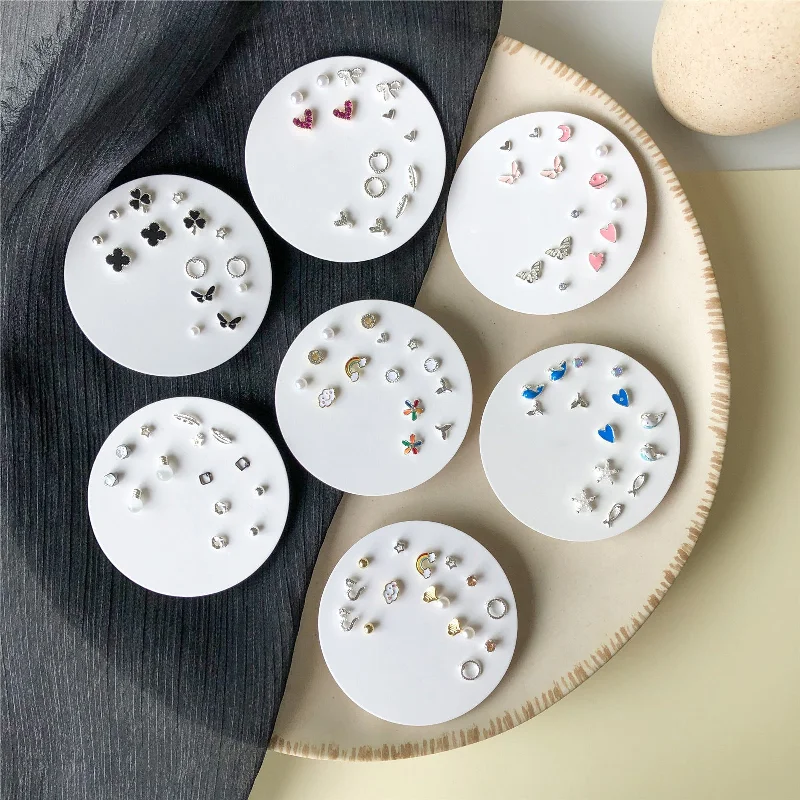 Wholesale One Week Stud Earrings Set Alloy Earrings