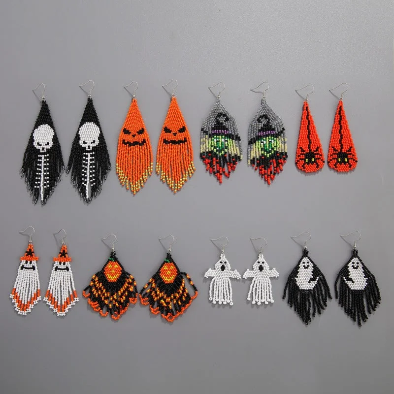 Wholesale personalized halloween tassel earrings for women