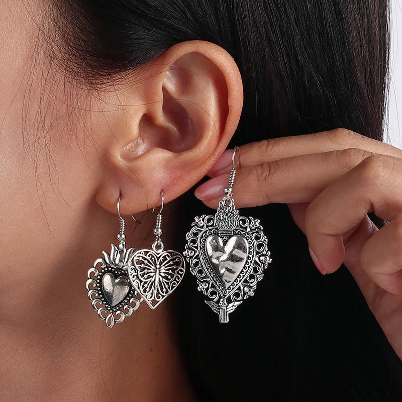 Wholesale Retro Ethnic Style Love Earrings Set