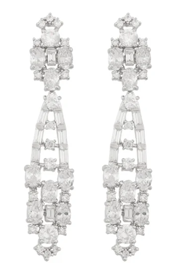 Adelaide Art-Deco Linear Statement Earrings