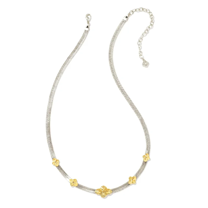 Kendra Scott | Abbie Herringbone Necklace in Mixed Metal