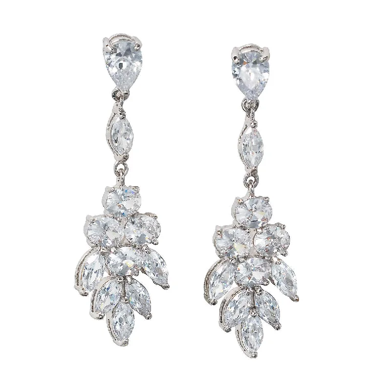 Mischa Romantic Cubic Zirconia Bridal Drop Earring