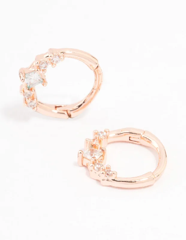 Rose Gold Plated Cubic Zirconia Clicker