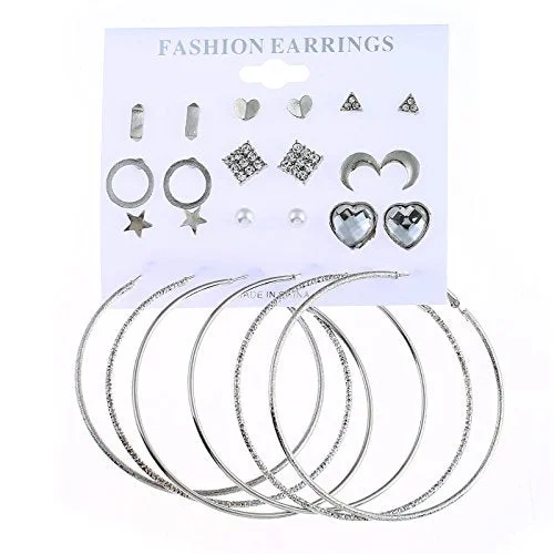 Sexy Sparkles Cuff Earrings Set Ear Crawler Earring Climber Stud Ear Wrap Pin Vine Tribal Charm Vintage Clip On Jewelry